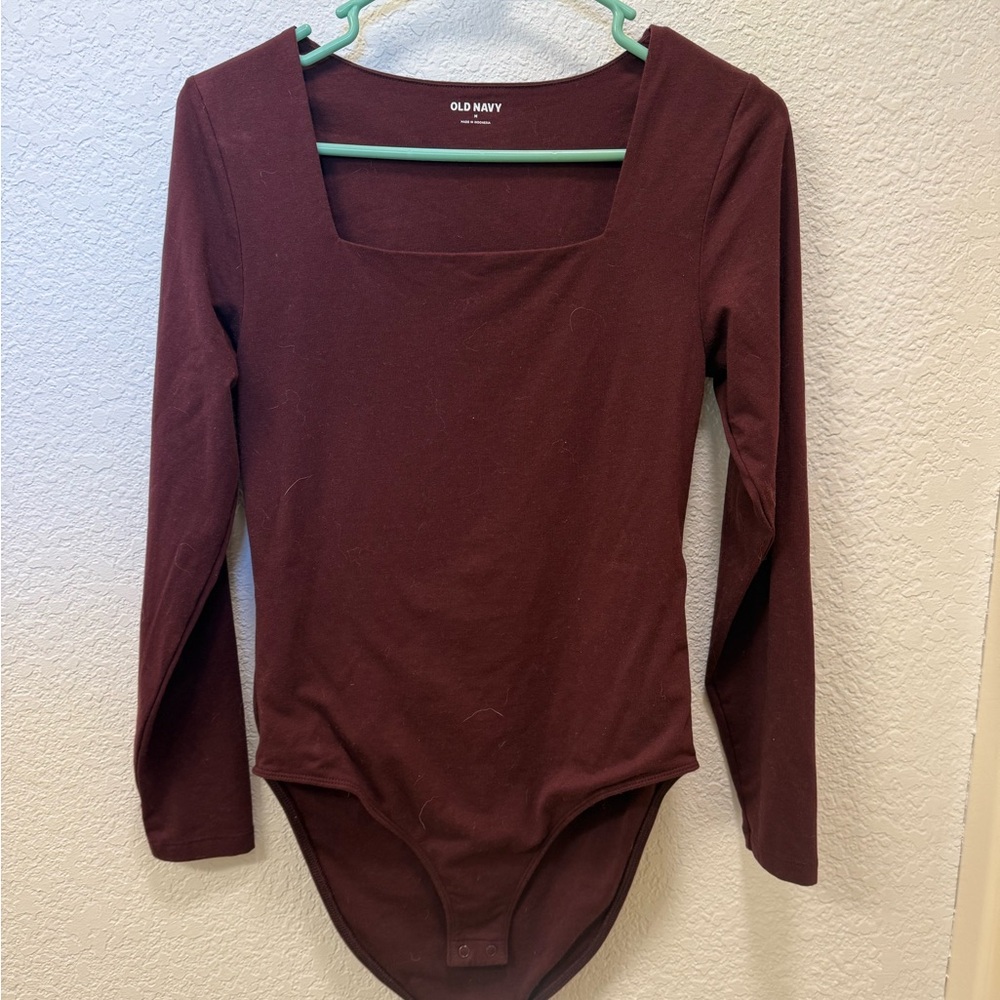 Old Navy Deep Purple Long Sleeve Bodysuit